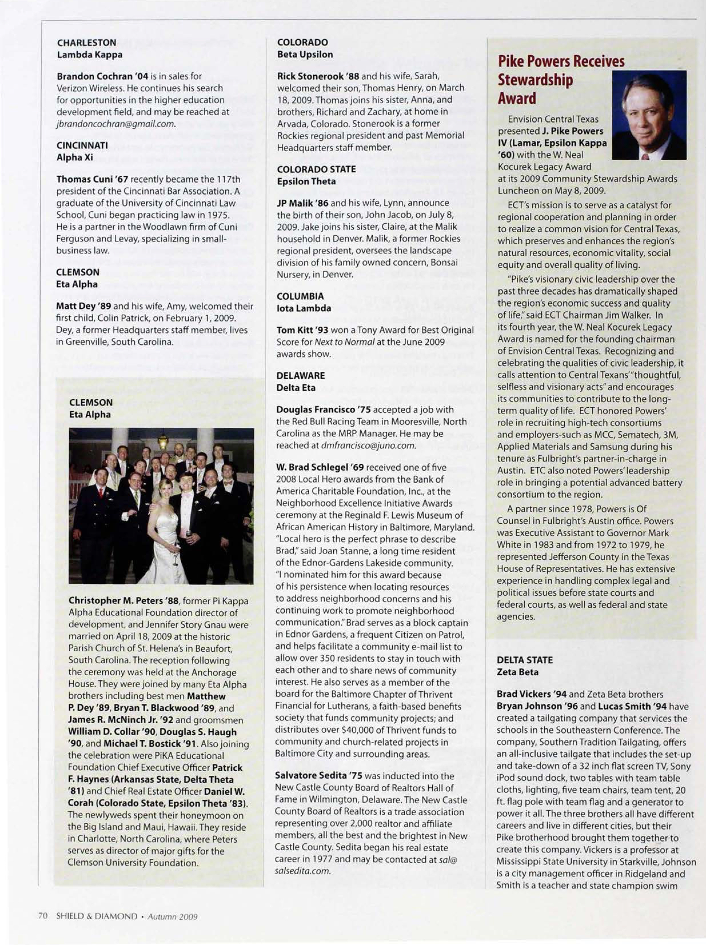 Pike Powers Receives Stewardship Award